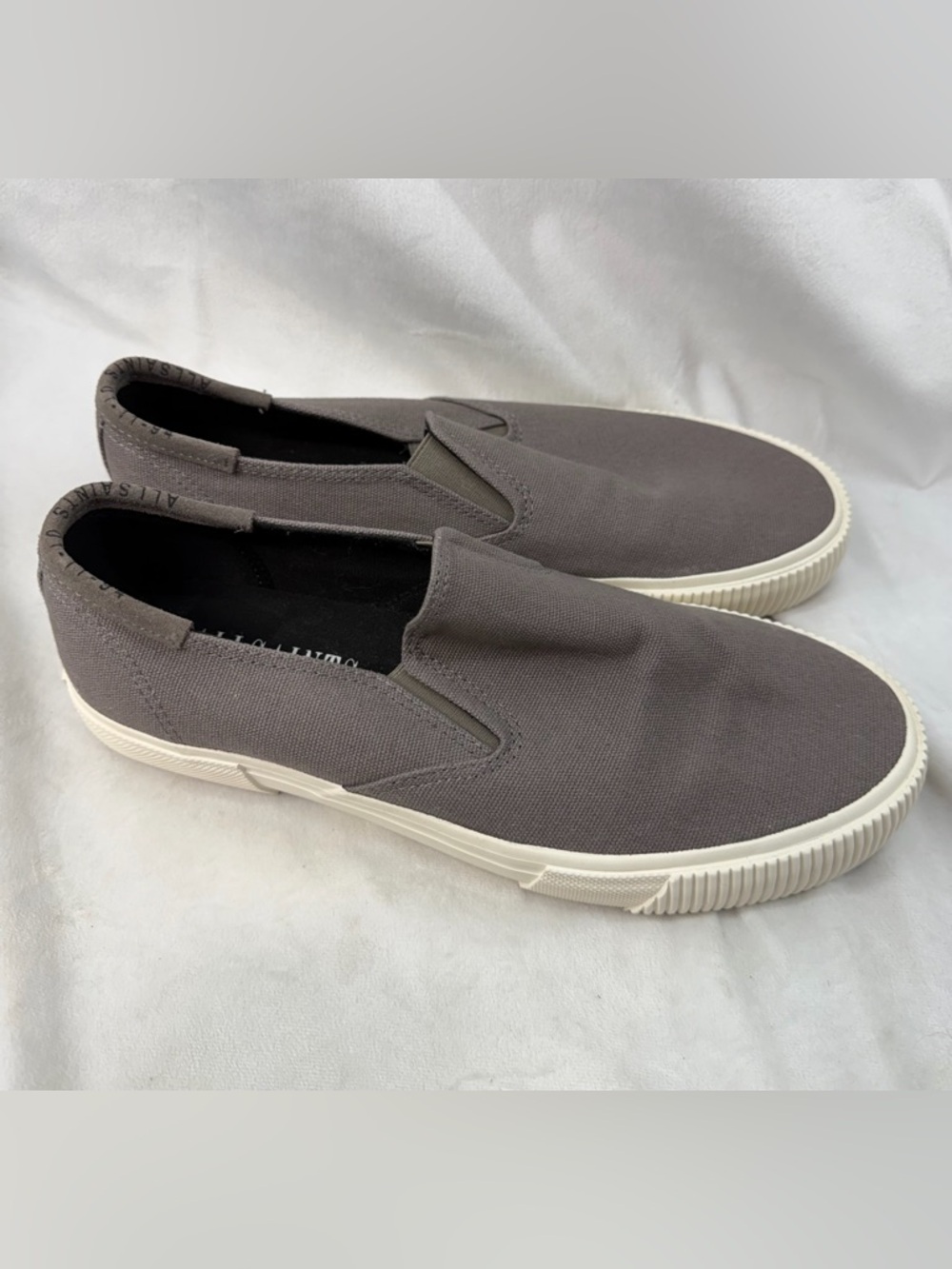 All Saints Men's size 42 mannys Slip-On Canvas Sneakers - Gray